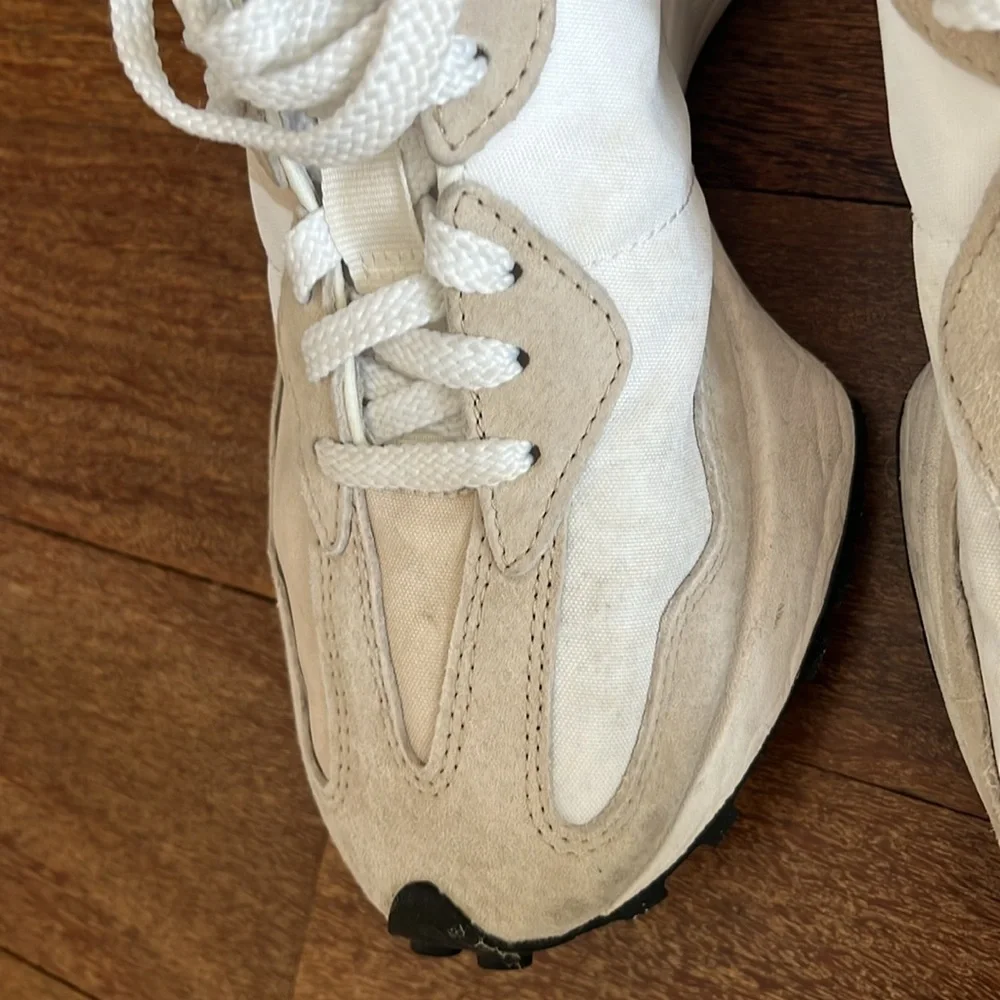 New Balance Cream and White Athletic Shoes - Picture 6 of 7